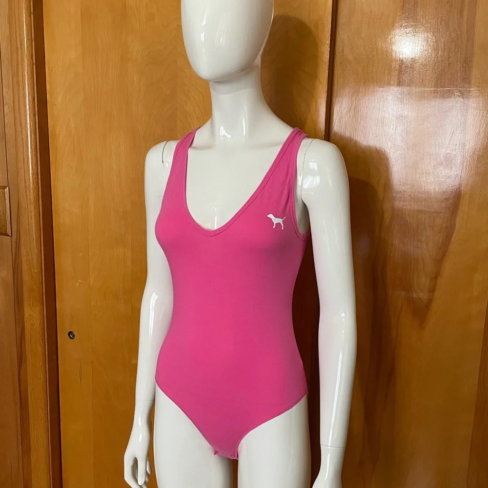 Rare Victoria’s Secret Pink 2017 Set Bodysuit XS & Shorts Small Gray - Picture 5 of 13